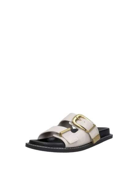 Trampki Steve Madden z logo skórzane białe