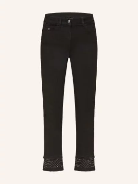 Sportalm Dżinsy Z Kamieniami Ozdobnymi schwarz czarne