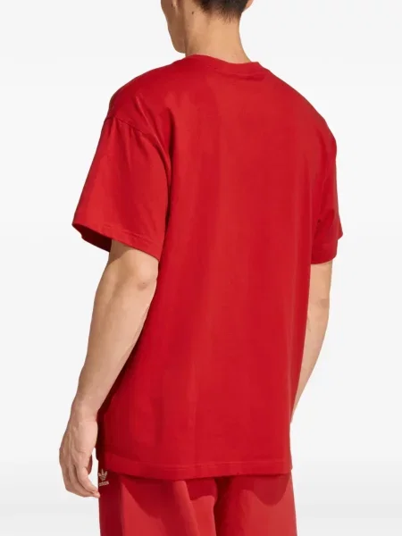 Öves virágos futó póló Adidas fekete