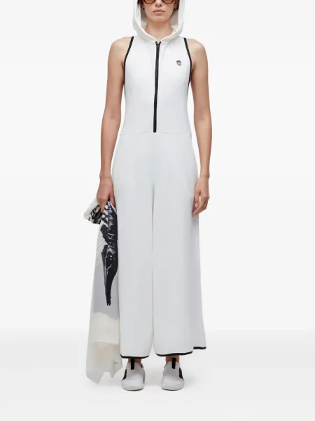 Salopetă Osklen fără mâneci cu glugă alb