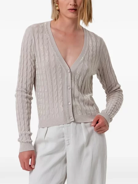 Cardigan Fracomina cu paiete tricotate