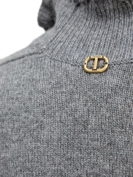 Pulover Twinset din cașmir gri