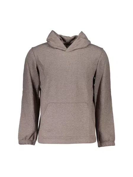 Bluza z kapturem Calvin Klein brązowa
