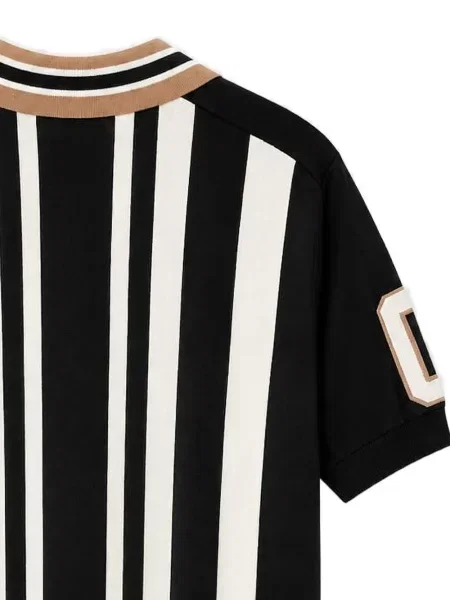 Csíkos pólóing Moschino autogrammal fekete