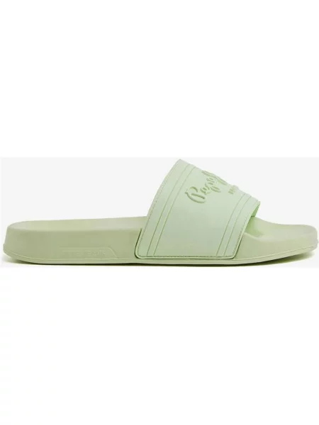 Japonki Pepe Jeans Beach Slider Logo w pastelowej zieleni 39 zielone