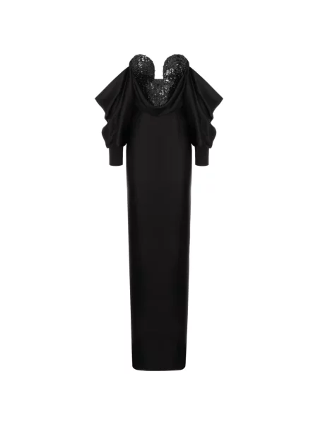 Rochie Cristina Savulescu cu paiete drapată negru
