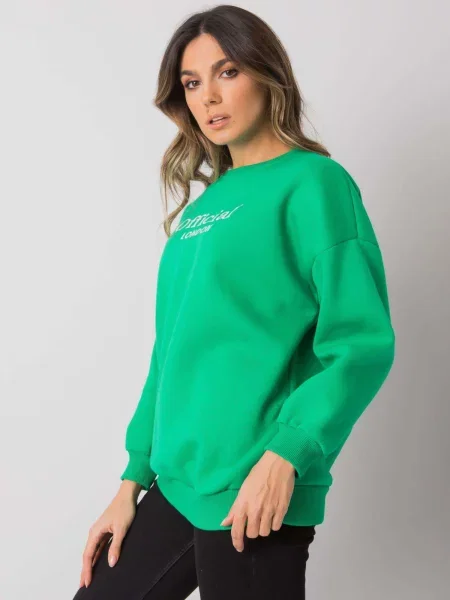 Hanorac cu glugă Fashionhunters cu glugă verde