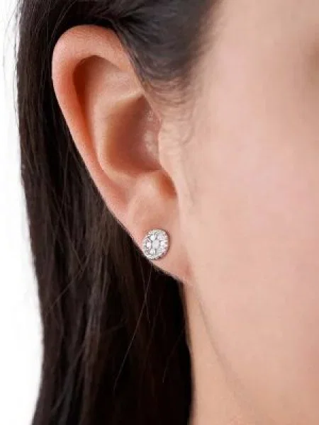 FOSSIL Cercei albastru deschis argintiu