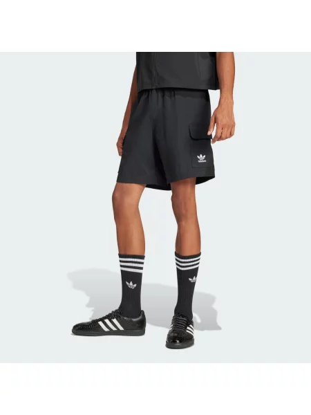 Szorty Trefoil Essentials Woven Cargo czarne