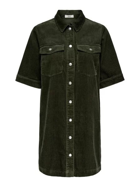 JDY Rochie tip bluză JDYSHIRAZ închis verde