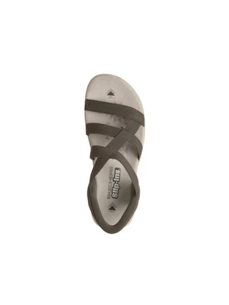 Strečové sandále Skechers zelená
