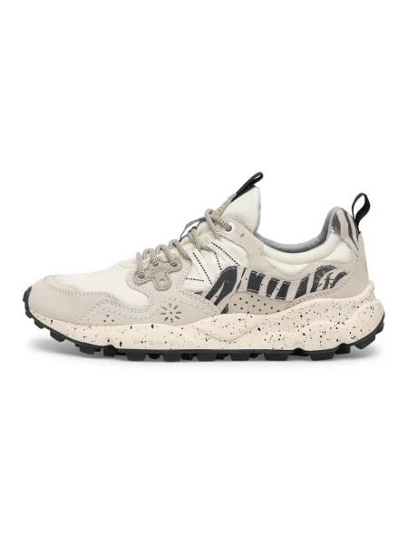 Sneakersy Flower Mountain skórzane w kwiatki białe