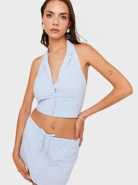 Топ Tally Weijl в полоску голубой