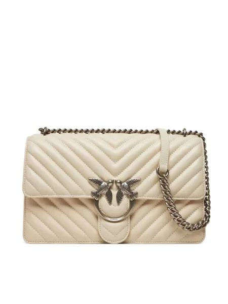 Pinko crossbody torba za žene kožna bež