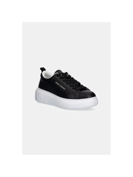 Sneakersy Armani Exchange skórzane czarne