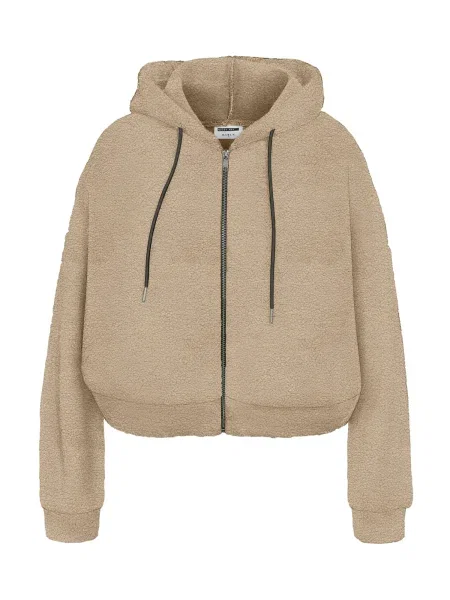 Noisy may Jachetă fleece NMCUDDLE taupe gri
