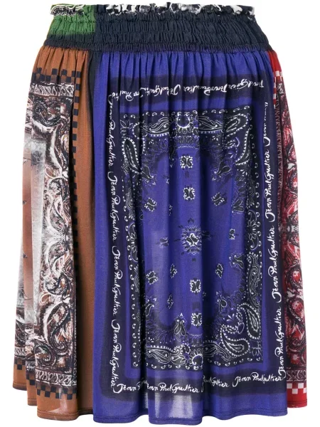 Sukně Jean Paul Gaultier Pre-owned s potiskem modré