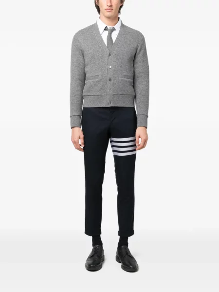 Cardigan Thom Browne din cașmir gri
