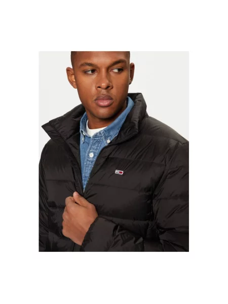 Długa kurtka jeansowa Tommy Jeans z długim rękawem czarna