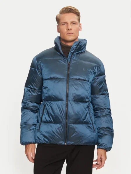 Geacă de blugi Calvin Klein Jeans albastru