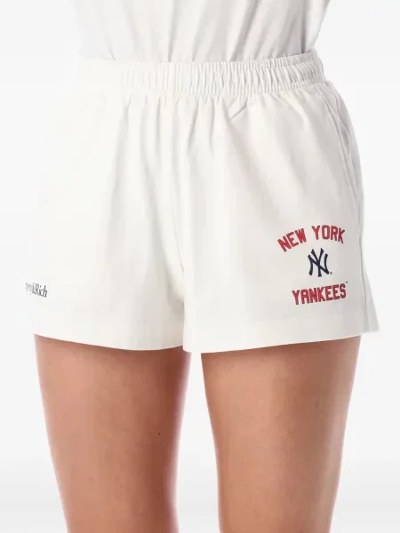 Pantaloni scurți Sporty & Rich cu broderie alb