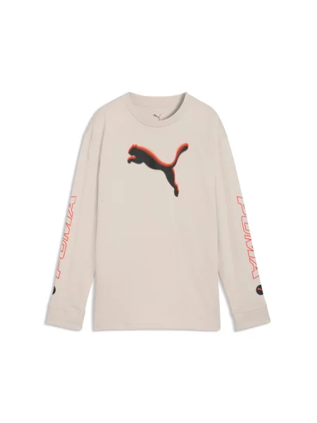 PUMA Tricou STREET bej / portocaliu negru