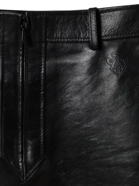 Fustă din piele Gucci negru