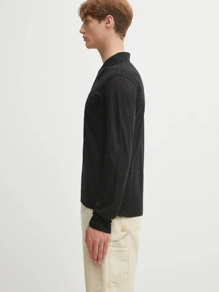 Шерстяной меланжевый лонгслив Mm6 Maison Margiela черный