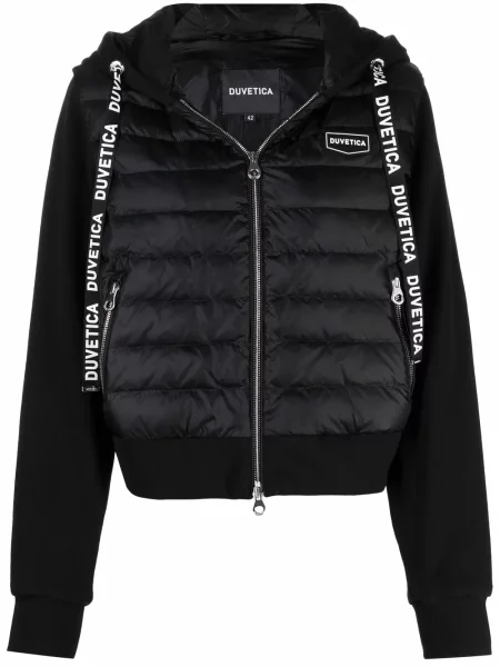 Geacă cu puf Duvetica cu glugă negru