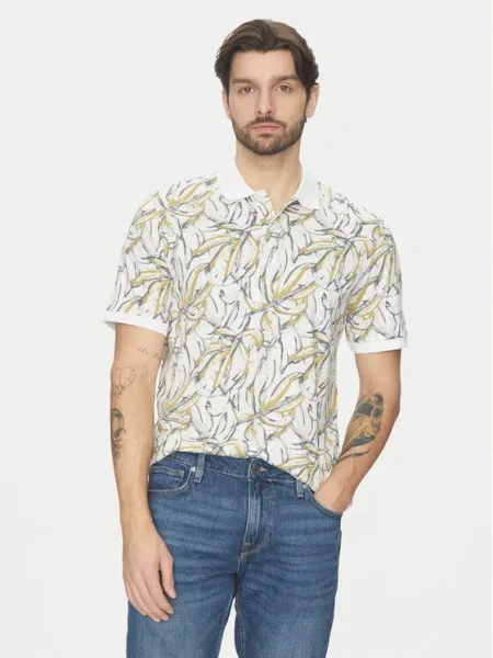 Jack&Jones Tricou polo Split alb