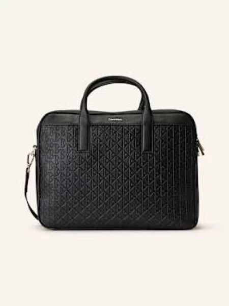 Taška Calvin Klein Emblem Emboss Commut Workbag Black Universal černá