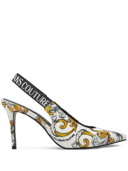 Pantofi cu toc Versace Jeans Couture cu imagine alb