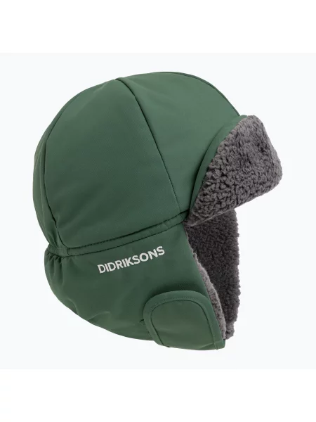 Gyerek téli sapka Didriksons Biggles 7 dark moss. Méret: 52 zöld