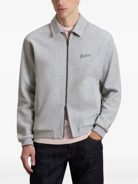 Hanorac cu fermoar Woolrich gri