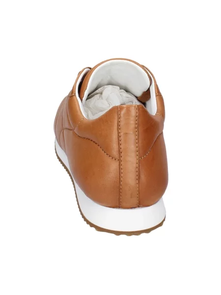 Sneakersy Stokton skórzane brązowe