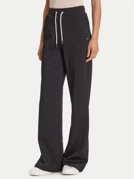 Спортен панталон Guess PEONY с изчистен дизайн черно