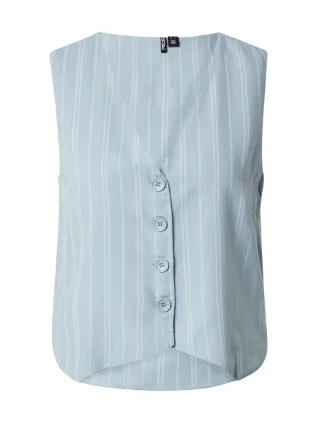 PIECES Vestă PCPIA albastru deschis alb