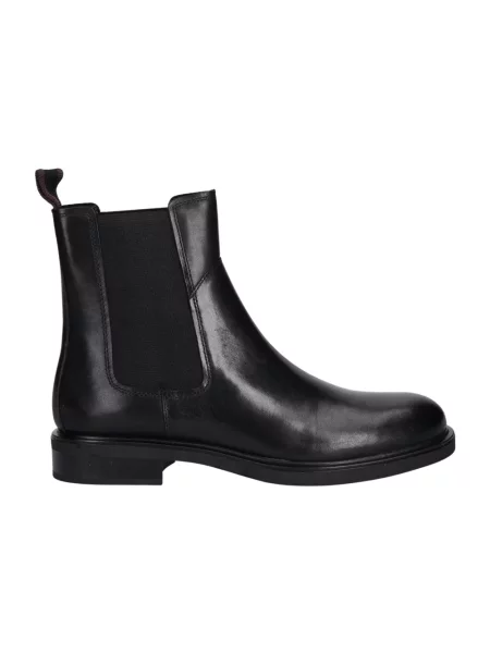 Vagabond Shoemakers sztyblety skórzane FREYA na płaskim czarny