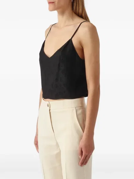 Maiou Pinko cu model floral din jacard negru