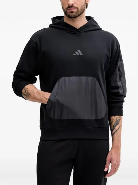 Pantaloni scurți Adidas alergare cu decolteu rotund plasă negru