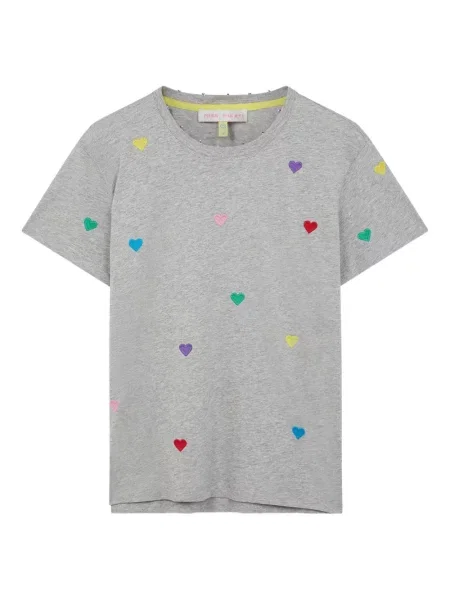 Tricou Mira Mikati cu motiv cu inimi gri