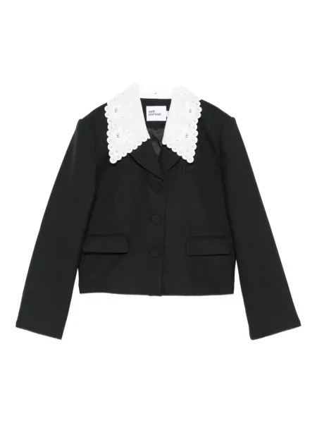 Geacă Self-portrait cu broderie gri