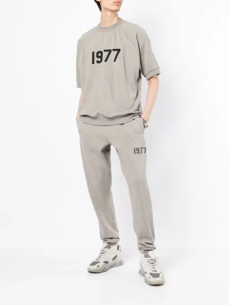 Trčanje hlače Fear Of God Essentials od jersey siva