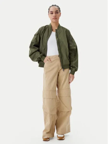 Save The Duck Bunda bomber Oversize zelená