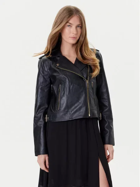 Usnjena jakna MICHAEL Michael Kors črna