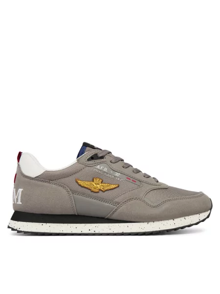 Sneakersy Aeronautica Militare szare