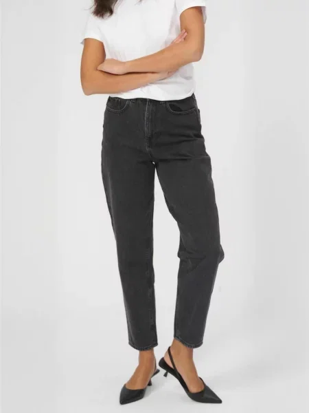 TEESHOPPEN Jeans Mom negru