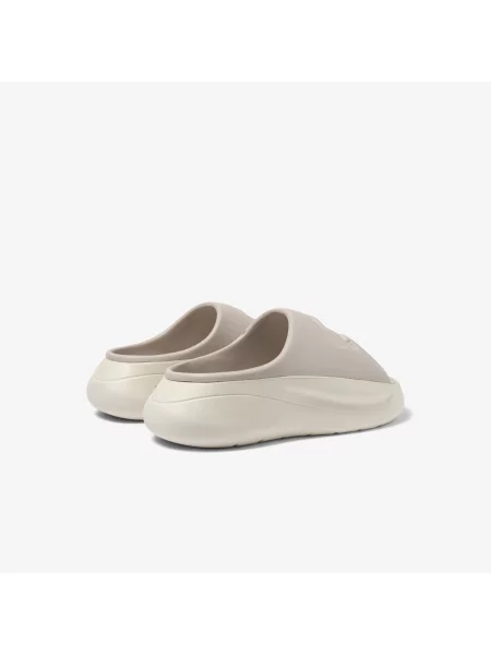 Lacoste Klapki Croco Beżowy białe