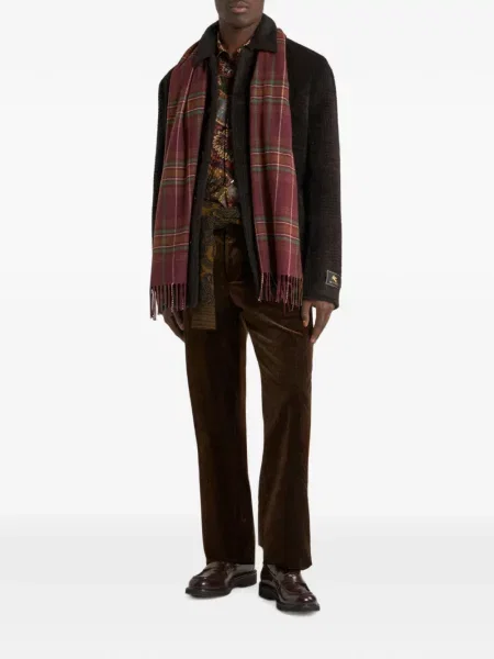Pantaloni Etro de catifea maro