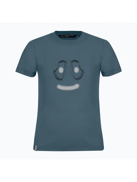 Детска тениска за трекинг Salewa Graphic Dry java blue синьо